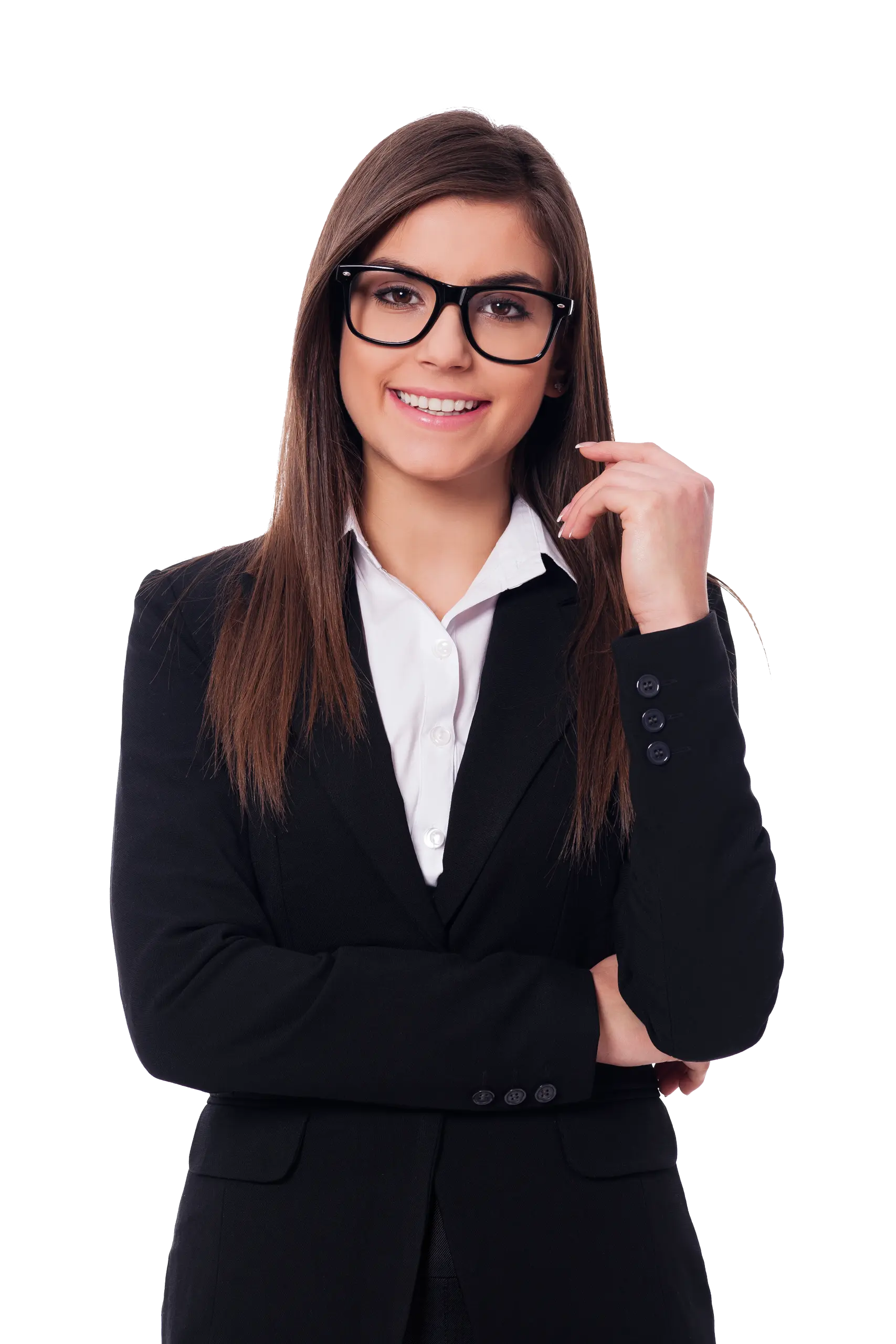 Young businesswoman wearing glasses